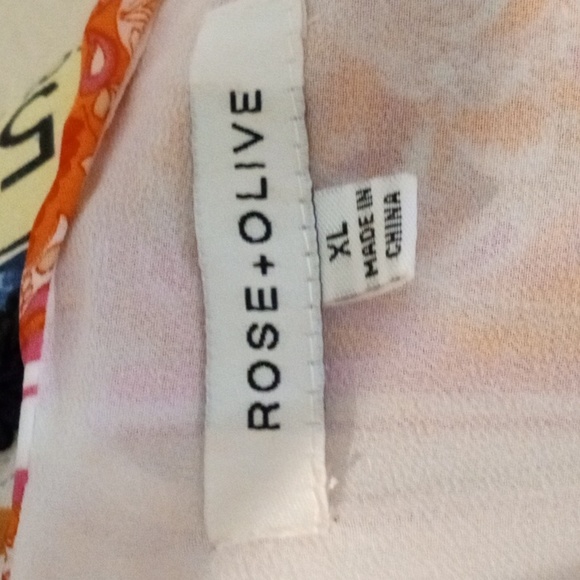 ROSE+OLIVE Women's SZ XL Flowy Spring Summer Paisley Design Tank Top - Picture 11 of 14